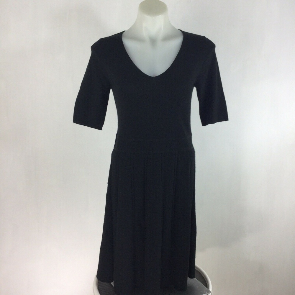Carmen Marc Valvo 3/4 Sleeve Little Black Dress